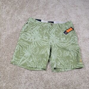 Margaritaville Palm Print Shorts Casual Comfort 32‎ Green